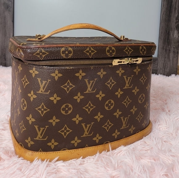 𝅺authentic Louis Vuitton monogram vanity makeup train case travel bag - Picture 1 of 16